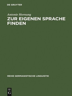 cover image of Zur eigenen Sprache finden